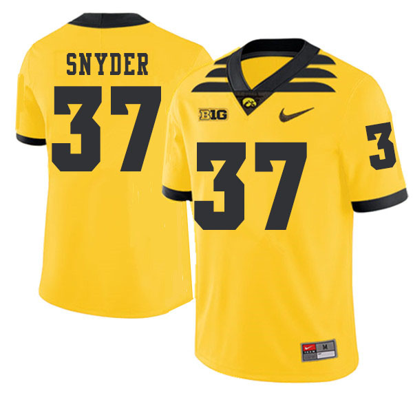 2019 Men #37 Brandon Snyder Iowa Hawkeyes College Football Alternate Jerseys Sale-Gold - Click Image to Close